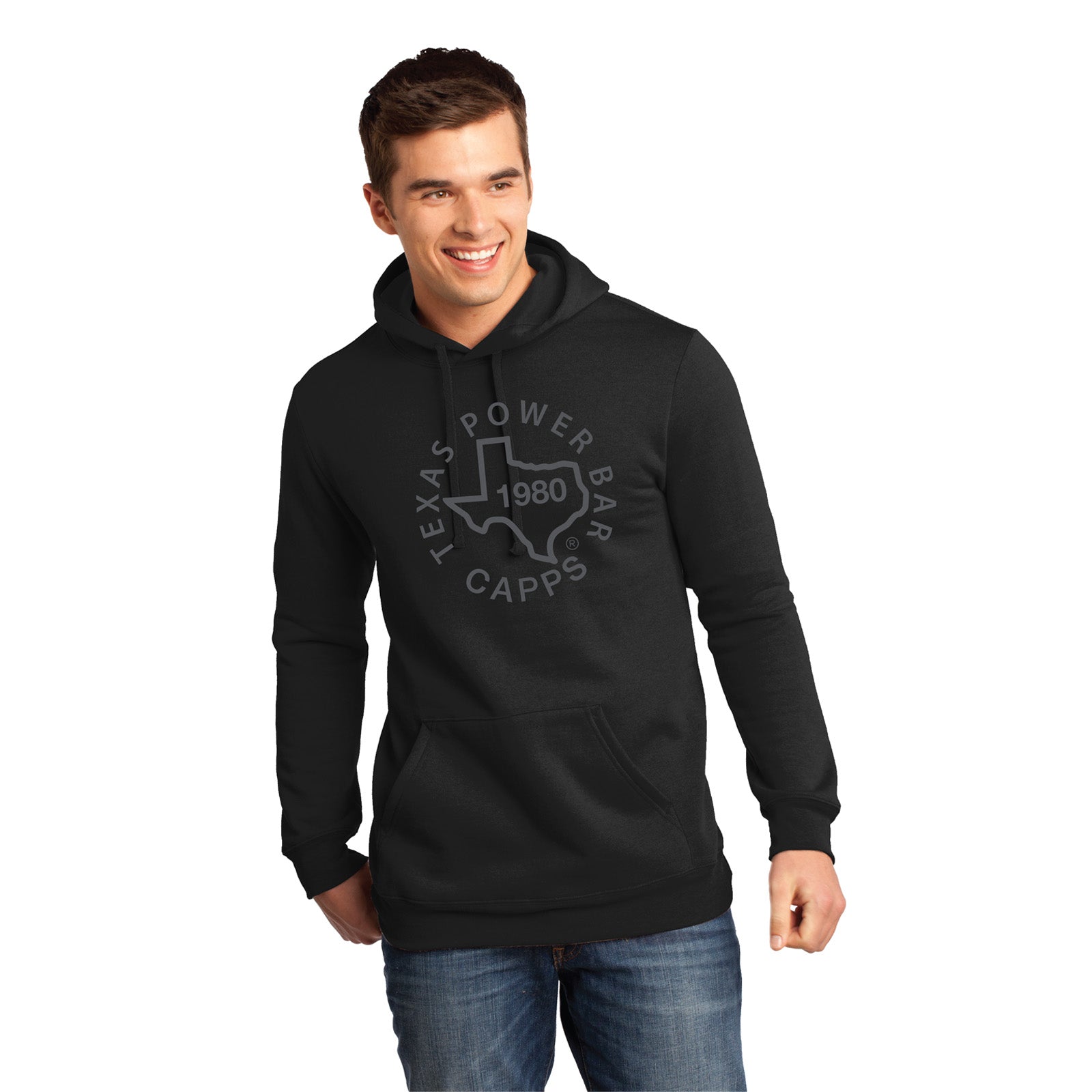 Texas Power Bar Pullover Hoodie - BACK/GRAY