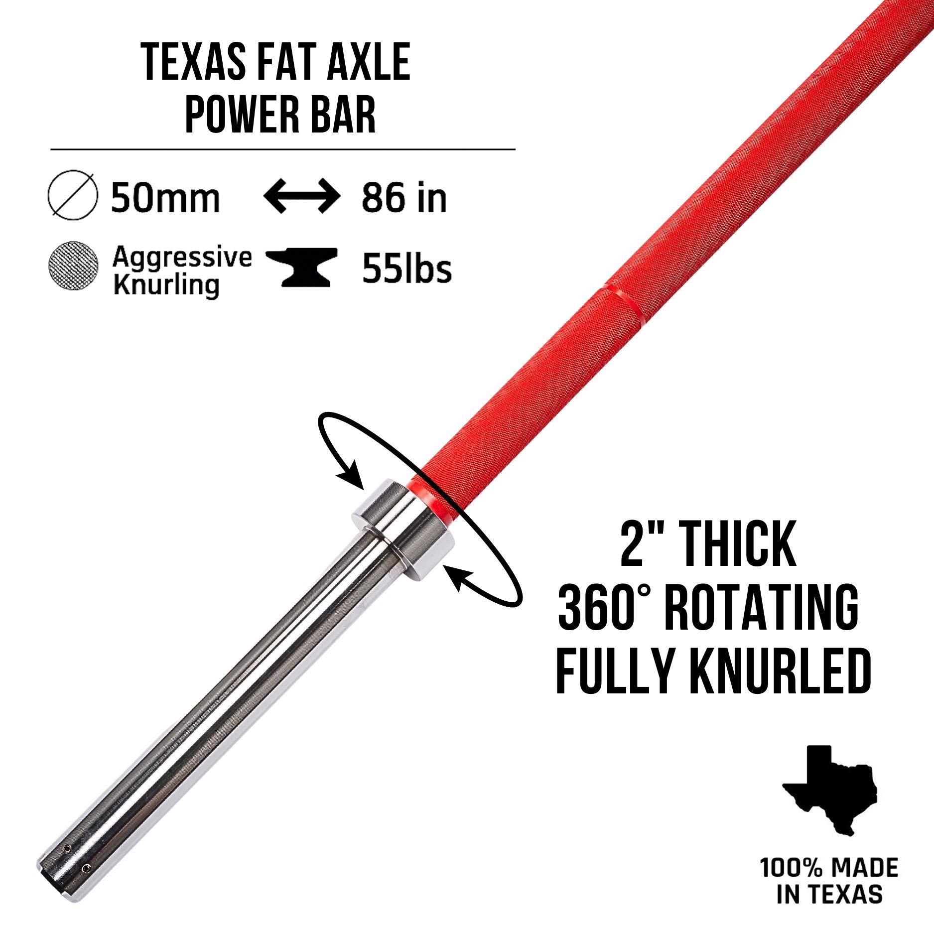 Texas 2" Fat Axle Power Bar